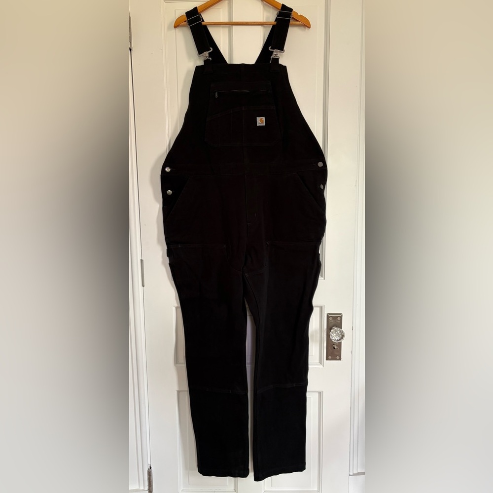 Carhartt Overalls Women's Black 104556 N04 Bib Suspenders Workwear XXL (20) Tall